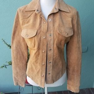 Beautiful beige leather jacket